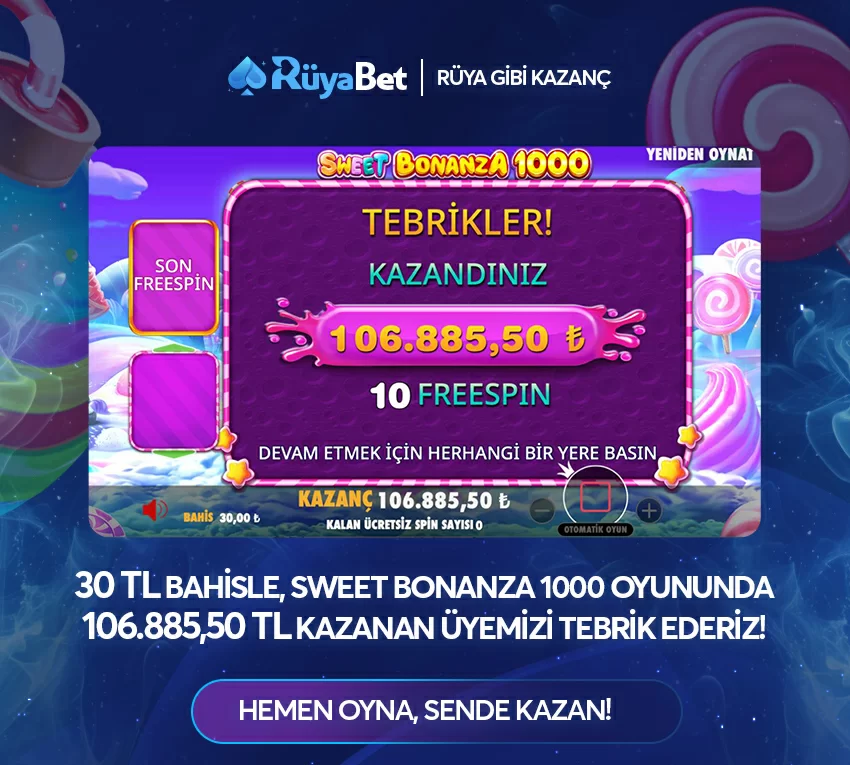 Rüyalarının kazancı!